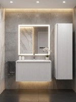 Тумба под раковину Uperwood Next Premium подвесная, 70 см, белая, 1 ящик