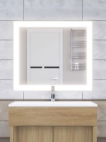 Зеркало для ванной с подсветкой Uperwood Barsa 80х70 см, прямоугольное, сенсор/антизапотевание