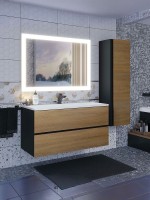 Зеркало для ванной с подсветкой Uperwood Barsa 80х70 см, прямоугольное, сенсор/антизапотевание