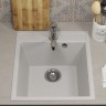 Кухонная мойка из искусственного камня Uperwood ECON UPD-404-001, прямоугольная, белая матовая