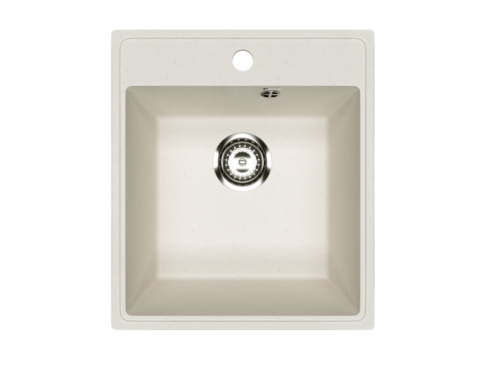 Кухонная мойка из искусственного камня Uperwood ECON UPD-404-001, прямоугольная, белая матовая
