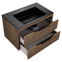 База под раковину Chiara 2D 800 подвесная, 2 выкатных ящика soft-close, T.Oak
