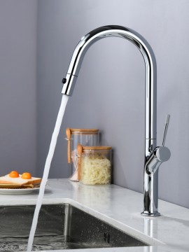 Смеситель для кухни AQUAme Cucina с выдвижным изливом AQM9905CR
