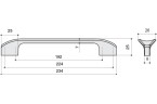 8.1107.224192.0270 Ручка-скоба 224-192мм, отделка белый глянец