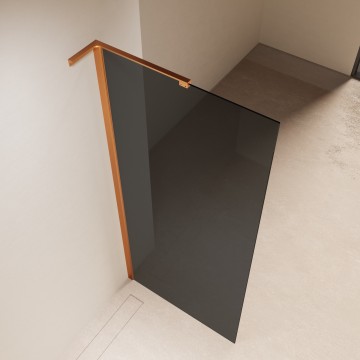 Душевая перегородка Волк-Ин (Walk-In) VLSW-1H120CGBC, 1200*2000, брашированная медь, стекло тонированное