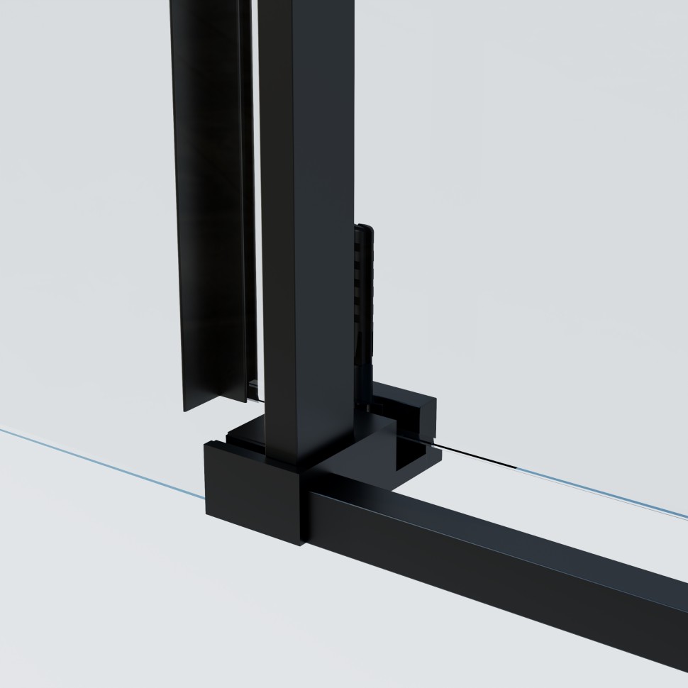 Душевой уголок Soft 2 VSR-3SO29013CLB, 1300*900, черный, стекло прозрачное