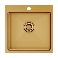 Мойка нерж. сталь AISI304 VELTEN 51, PM905151-BG, брашированное золото, PVD, 510х510мм, Starke-Paulmark