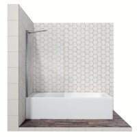 Шторка для ванны Ambassador Bath Screens 16041103 (80х140) хром,стекло прозрачное,неподвижное,1 место