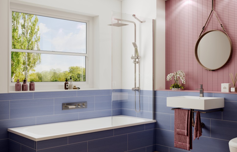 Шторка для ванны Ambassador Bath Screens 16041103 (80х140) хром,стекло прозрачное,неподвижное,1 место