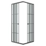 Душевое ограждение Niagara Eco NG-1008-14QKL (80х80х190) квадрат,раздвижное,черный,стекло клетка,1 место