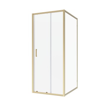 Душевое ограждение Niagara Nova NG-42-10AG-A110G (100х110х195) прямоугольник,золото,двери раздвижные,стекло прозрачное,2 места