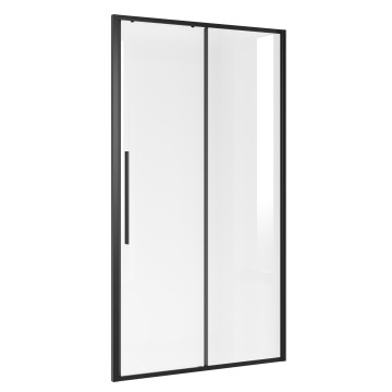 Дверь в нишу Niagara Nova NG-84-13AB (130х195) черный матовый,стекло прозрачное,дверь раздвижная,1 место