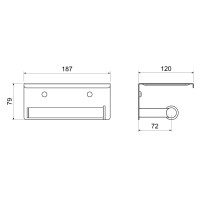 Бумагодержатель с полкой для телефона Timo Luiro 18543/18 черное золото