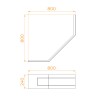 Экран для душевого поддона RGW NT/CL-S (800x800)