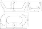Ванна SANCOS Single акриловая отдельностоящая