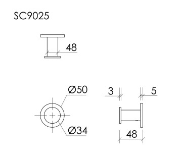 Крючок SANCOS Base, вороненая сталь , арт. SC9025GG