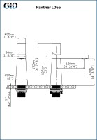 Смеситель для раковины Panther L066-BM-K черный матовый