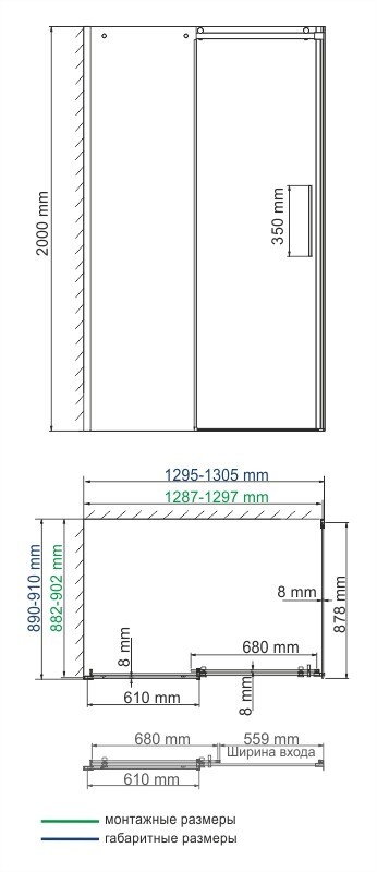 Динкель (Dinkel) 58R33 Душевой уголок  