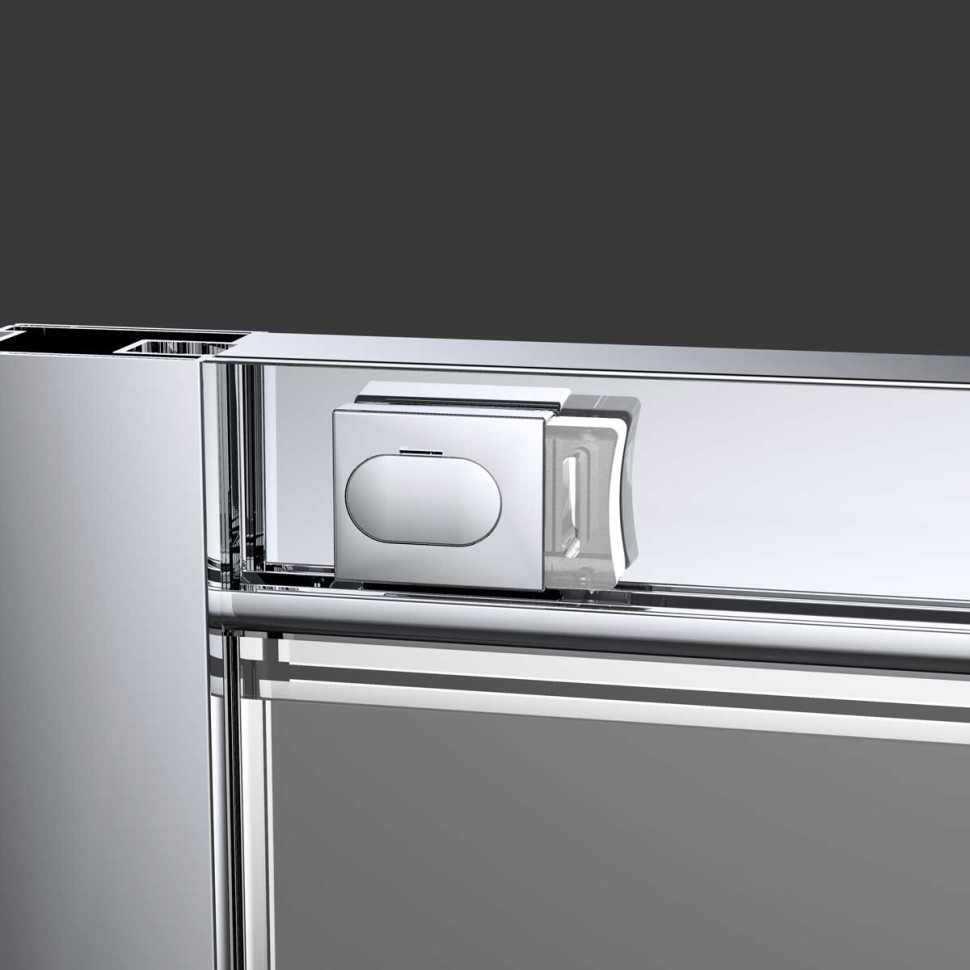 Душевая дверь Alpha VDS-3AL110CL, 1100, хром, стекло прозрачное