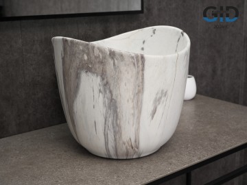 Раковина Gid Mnc9303 54479 накладная под камень матовая 36x36x32