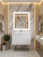 Тумба под раковину Uperwood Next Premium подвесная, 70 см, белая, 2 ящика