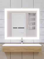 Зеркало для ванной с подсветкой Uperwood Barsa 90х80 см, прямоугольное, сенсор/антизапотевание