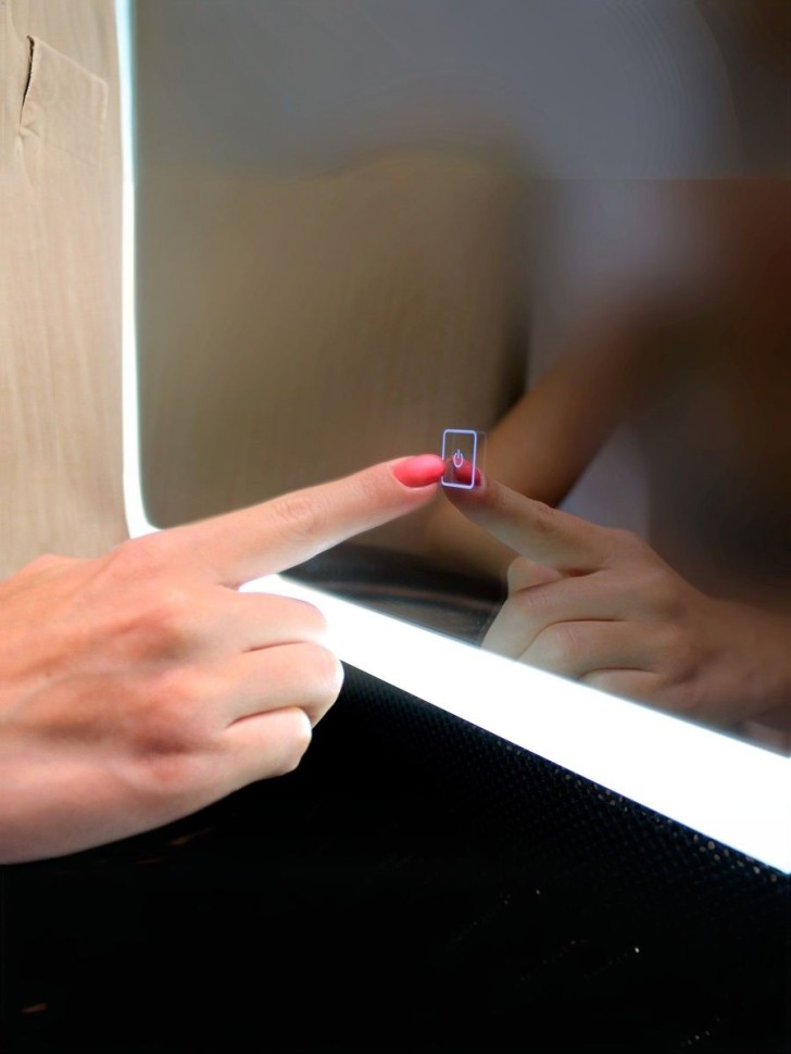 Зеркало для ванной с подсветкой Uperwood Barsa 90х80 см, прямоугольное, сенсор/антизапотевание