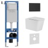 Комплект 3в1 IBERICA BLANCA инсталляция SILENCIO MINI, унитаз TOLEDO ALTO белый, кнопка смыва INOX-R черный матовый (IB.001M.TLA.231.1504)
