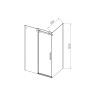 Душевой уголок Como-N VSR-4CN9013CGB, 1300*900, черный, стекло тонированное