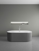 Ванна акриловая Vincea VBT-709-1700MA, 1700*800*585, цвет матовый антрацит/белый, щелевой перелив, слив белый
