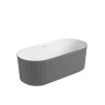 Ванна акриловая Vincea VBT-709-1700MA, 1700*800*585, цвет матовый антрацит/белый, щелевой перелив, слив белый