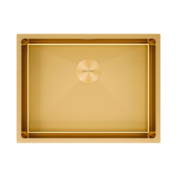 Мойка нерж. сталь NEXT 58 UNI, PM215844-BG, брашированное золото, 580х440мм, Paulmark 1,2мм