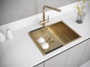 Мойка нерж. сталь NEXT 58 UNI, PM215844-BG, брашированное золото, 580х440мм, Paulmark 1,2мм