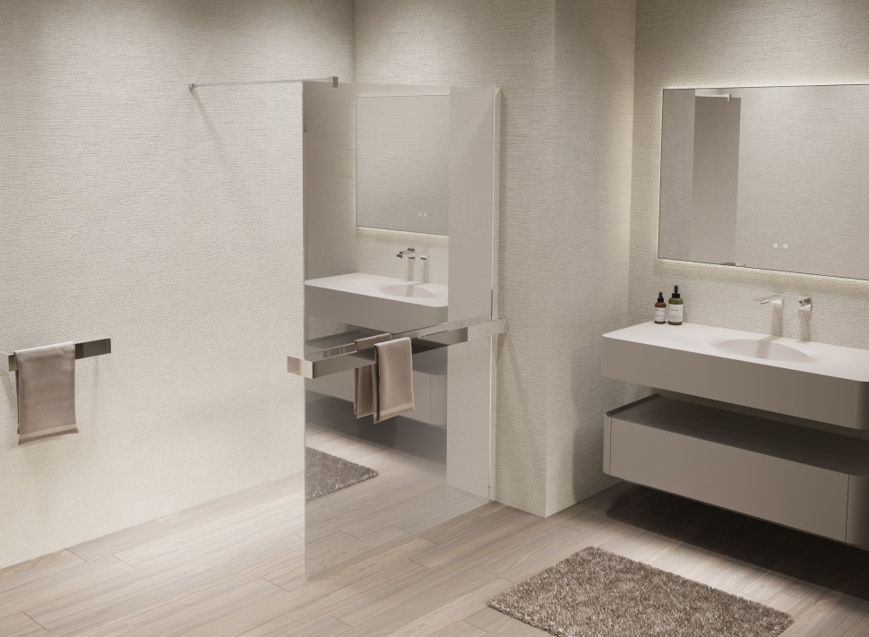 Душевая перегородка Walk-In VSW-1HR900MR, 900*2000, хром, стекло зеркальное