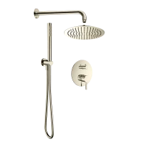 AQM8404BN Набор для комплектации душа со смесителем, шлифованный никель