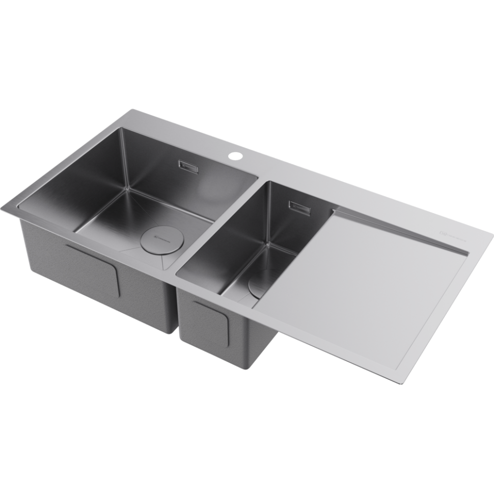 Кухонная мойка Omoikiri Akisame 100-2-L-IN нерж. сталь/нержавеющая сталь