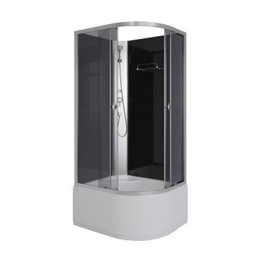 Душевая кабина Niagara Eco E90/70/40L/TN/BK (90х70х195) высокий поддон(40см),стекло тонированное,4 места