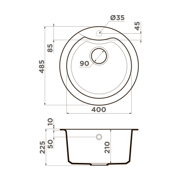 Кухонная мойка Omoikiri Yasugata 48R-BL Tetogranit/черный