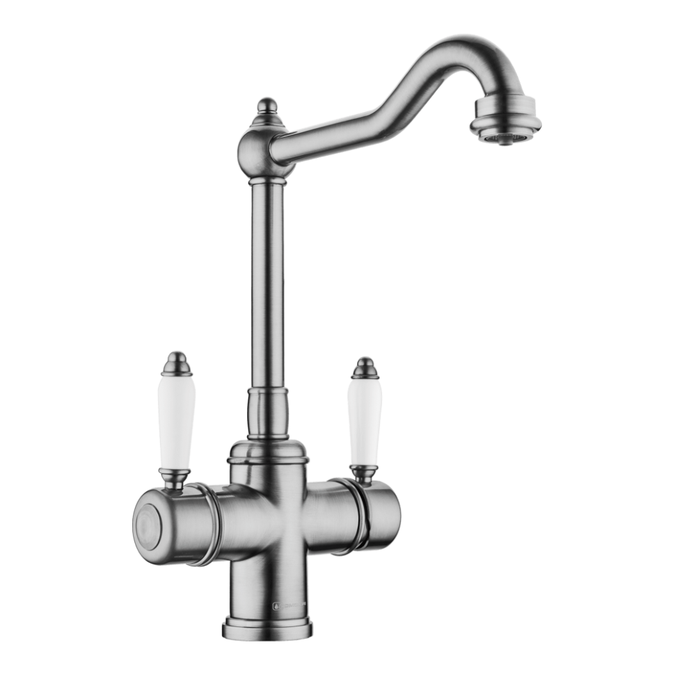 Смеситель для кухни Omoikiri Tottori-SI латунь/античное серебро