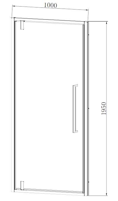 Душевая дверь Alpha VDP-3AL100CLG, брашированное золото, стекло прозрачное