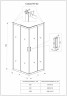 Душевой угол Veconi Rovigo RV-22, 800x800x1950, хром, стекло pear