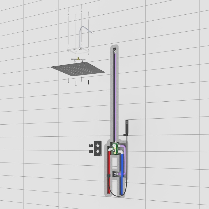 Душевая система встроенная с термостатом Timo Petruma SX-5029/00SM хром