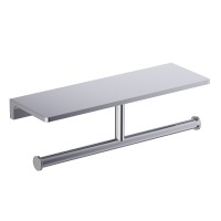 Бумагодержатель двойной с полкой для телефона Timo Selene 10045/00 хром