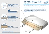 Душевой поддон прямоугольный RGW LUX/TN (900x1000)