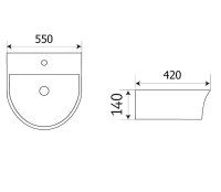 Раковина подвесная CeramaLux 78370С
