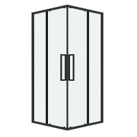Душевое ограждение Grossman Cosmo 300.K33.02.8080.21.00 (80х80х195) квадрат,раздвижная,черный матовый,стекло прозрачное, 1 место