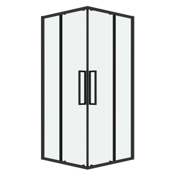 Душевое ограждение Grossman Cosmo 300.K33.02.8080.21.00 (80х80х195) квадрат,раздвижная,черный матовый,стекло прозрачное, 1 место