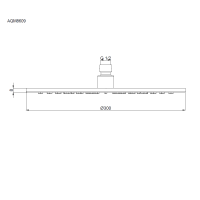 Верхний душ AQUAme с черным матовым покрытием AQM8609MB