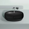 Умывальник чаша накладная овальная (цвет Черный Матовый) Element 600x380x138мм