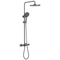 Душевая стойка ABBER Thermostat AF8516NGL с термостатом и изливом, никель